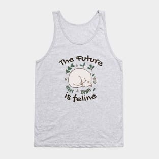 The Future Is Feline T-Shirt Design Tank Top